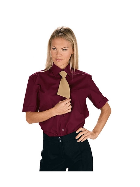 Camicie per camerieri unisex manica corta personalizzate Isacco in tessuto misto
