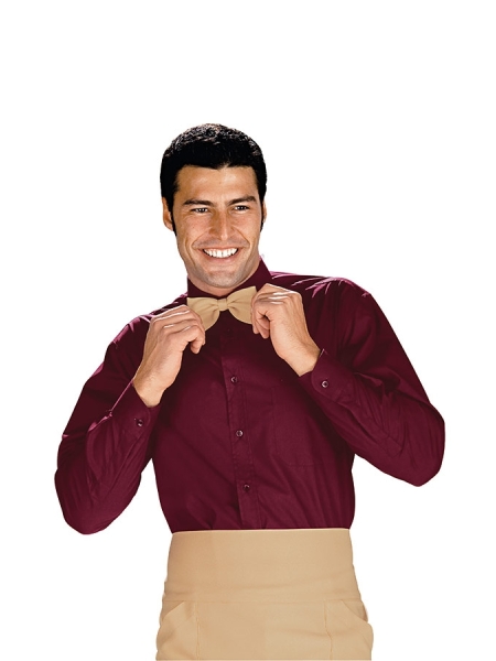 Camicie per camerieri unisex manica lunga personalizzate in tessuto misto Isacco