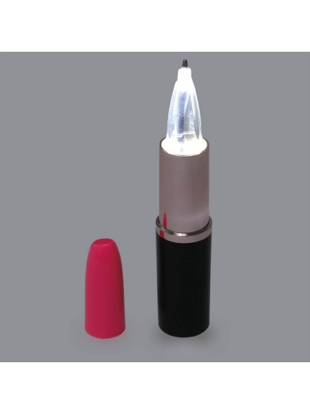 Penne personalizzate in plastica a forma di rossetto con luce