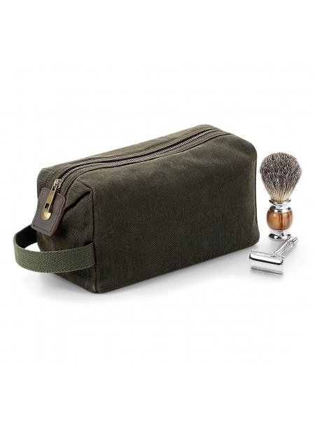 Beauty case uomo personalizzati Canvas Wash Bag Quadra