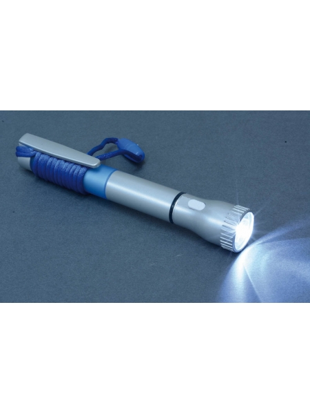 Penne in plastica argentata con luce e cordino da collo