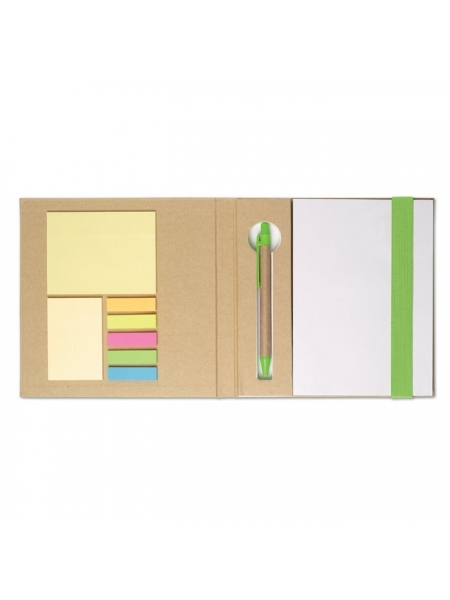 Set post it da scrivania con block notes e penna personalizzato Quincy