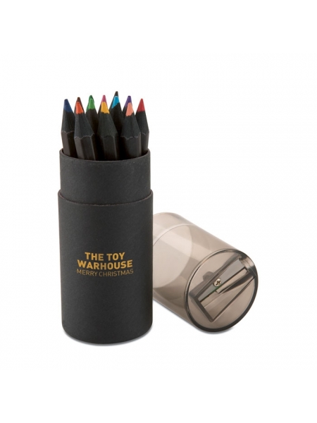 Set con 12 matite stampate colorate Blocky