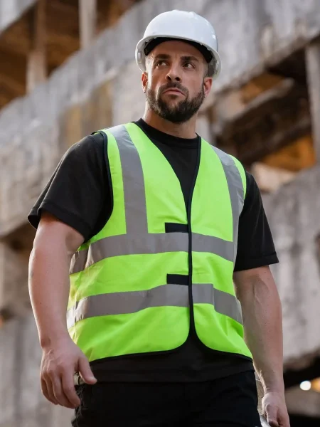 Gilet da lavoro alta visibilità con quattro fasce riflettenti Korntex Hannover