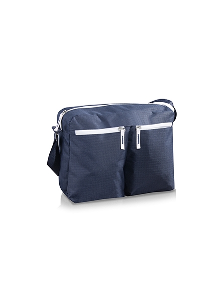 Borsa da viaggio in poliestere 32x24x14 cm. con zip e tasche frontali
