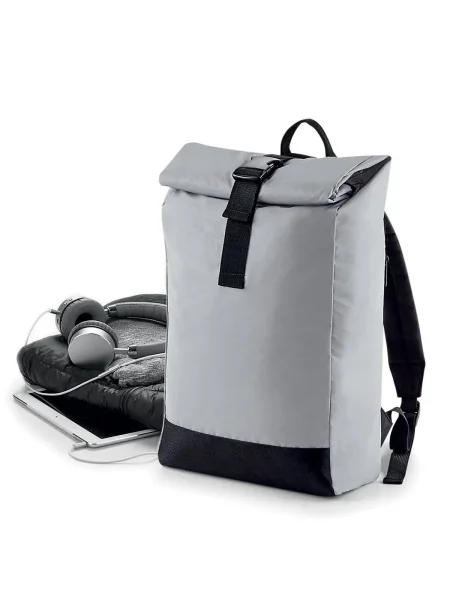 Zaino roll top personalizzato Bag Base Reflective Roll-Top Backpack