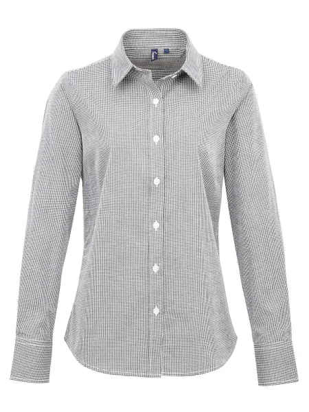 camicia-donna-maniche-lunghe-microcheck-gingham-shirt-premier-black-white-9.webp