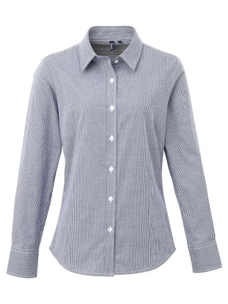 camicia-donna-maniche-lunghe-microcheck-gingham-shirt-premier-navy-white-11.webp