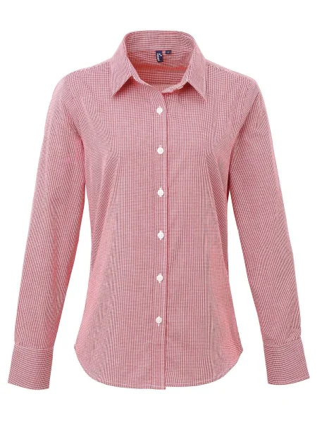 camicia-donna-maniche-lunghe-microcheck-gingham-shirt-premier-red-white-12.webp