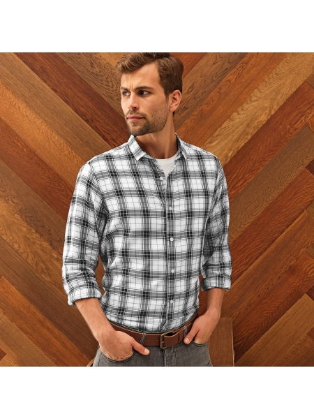 Camicie Men's Long Sleeve 'Ginmill' Check Shirt Premier