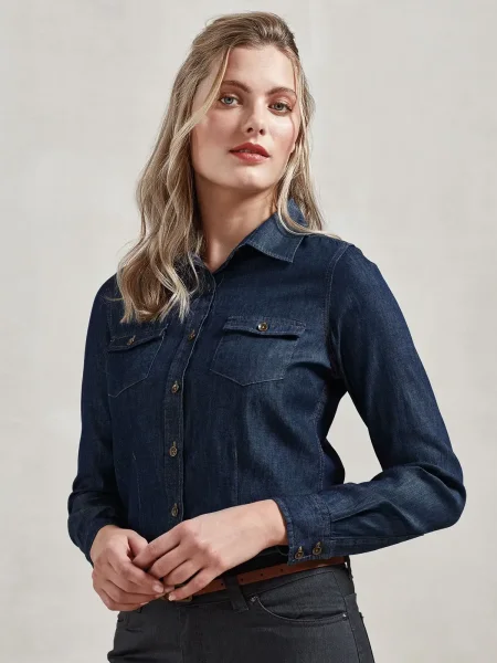 Camicie Ladies' Jeans Stitch Denim Shirt Premier