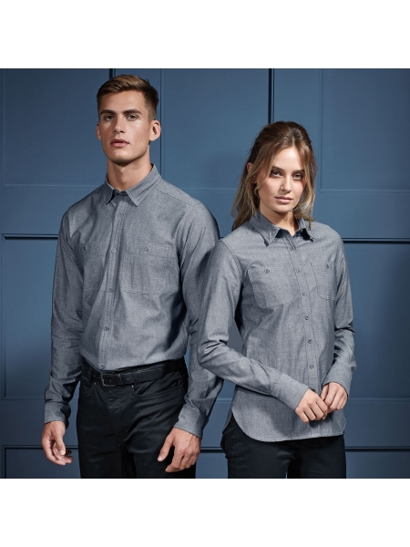 Camicie uomo con 2 taschini cotone personalizzate Stampasi