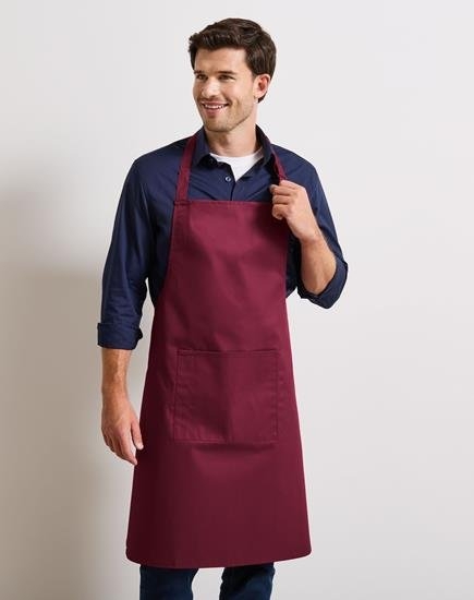 Grembiule con pettorina 195 g/m² personalizzabile Premier Colours Bib Apron With Pocket