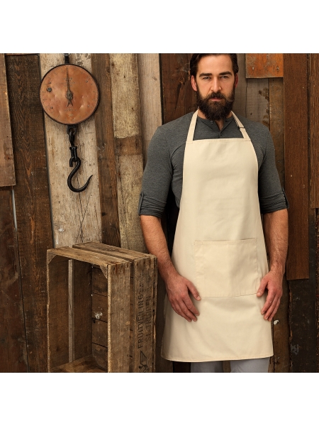 Grembiule con pettorina Colours Bib Apron With Pocket Premier