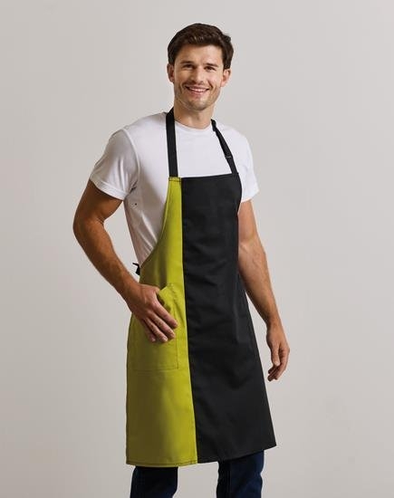 Grembiule unisex 195 g/m² personalizzabile Premier Contrast Bib Apron