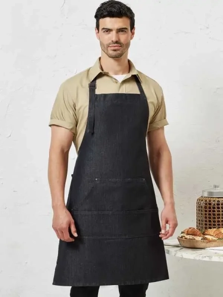 Grembiule unisex 275 g/m² Jeans Stitch Denim Bib Apron Premier