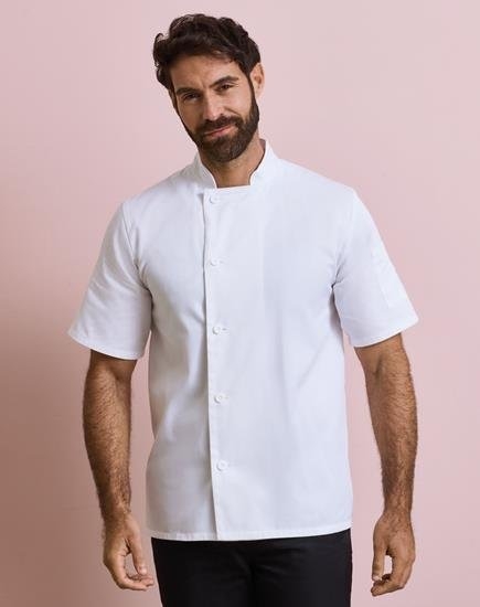 Giacca da chef 170 g/m² personalizzabile Premier Essential Short Sleeve Chef's Jacket