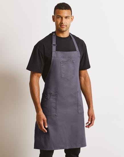 Grembiule unisex 235 g/m² personalizzabile Premier Cotton Chino Bib Apron