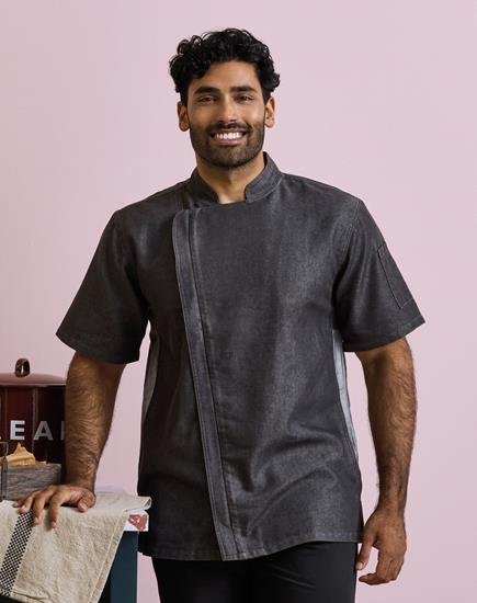 Giacca da chef 170 g/m² personalizzabile con chiusura a zip Short Sleeve Premier
