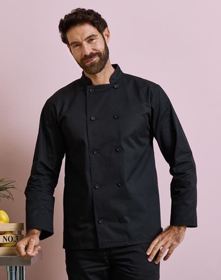 Giacca da chef 195 g/m² personalizzata unisex Premier Long Sleeve Chef''s Jacket