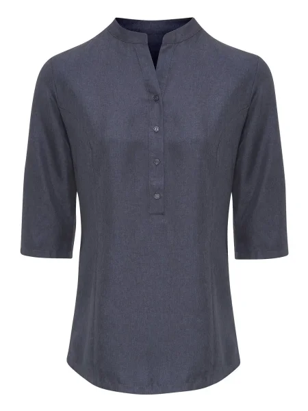 casacca-coreana-donna-effetto-lino-button-up-premier-black-heather-6.webp