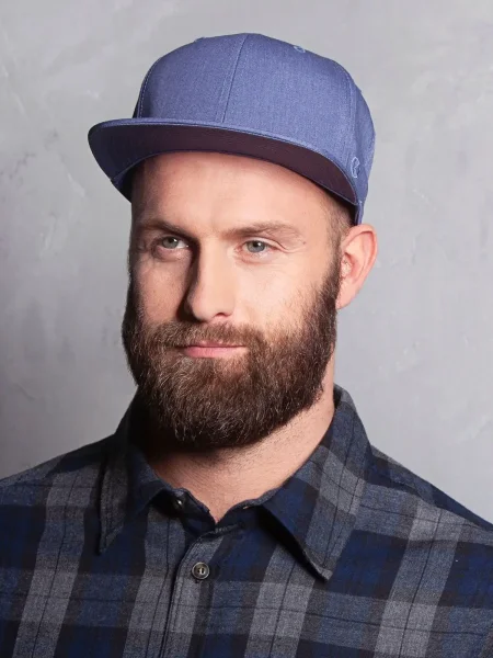 Cappellino modello rap e snapback personalizzato Karlowsky Flat Cap Jeans-Style