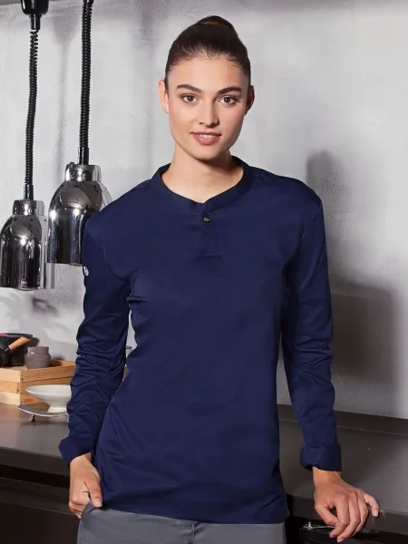 Maglietta da lavoro da donna personalizzata Karlowsky Ladies Long-Sleeve Work Shirt Performance