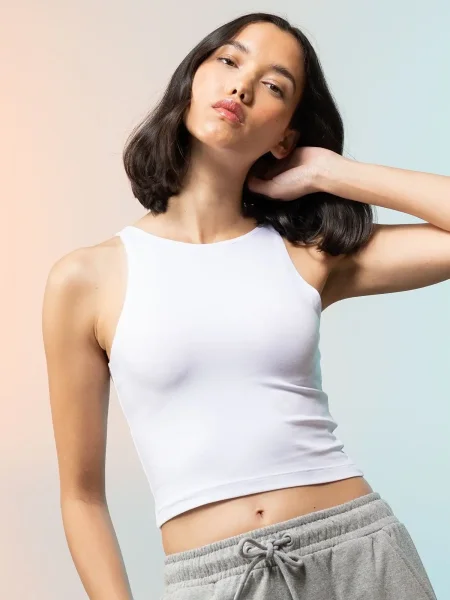 Top donna personalizzato Skinnifit Cropped Top