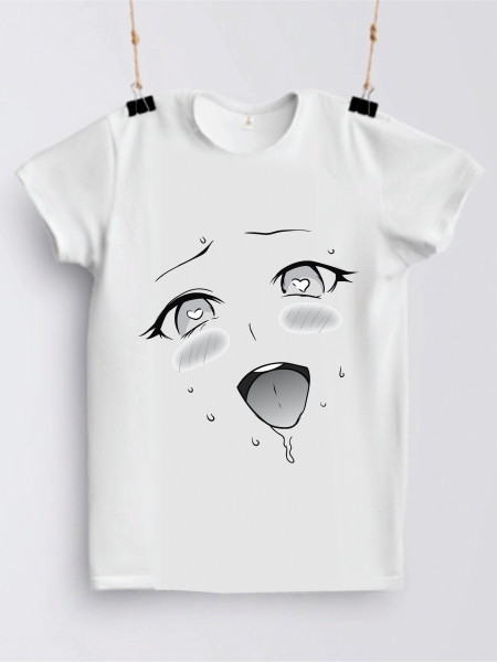 T-Shirt ahegao personalizzabile