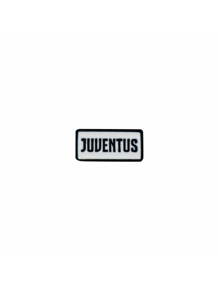 Spilla in metallo smaltato logo ufficiale Juventus rettangolare