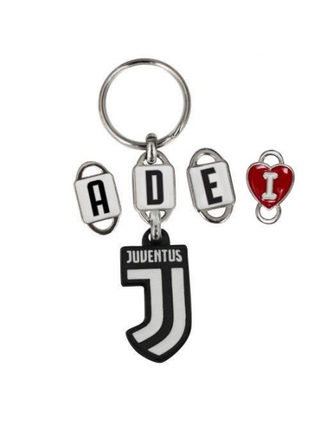 Portachiavi personalizzato in metallo con logo ufficiale Juventus