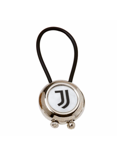 Portachiavi a bottone in metallo logo ufficiale Juventus