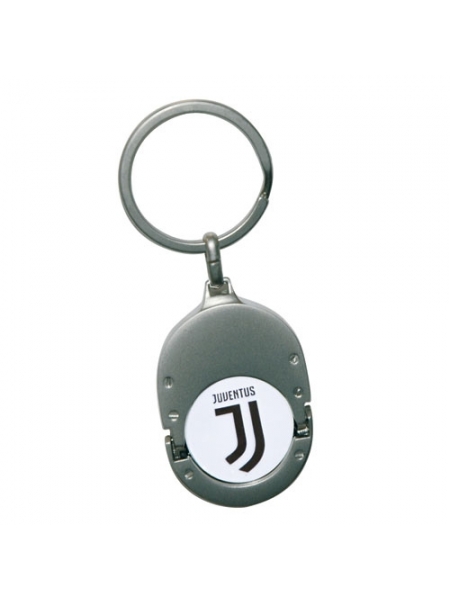 Portachiavi con gettone sgancia carrello logo ufficiale Juventus