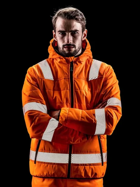 Giubbotto da lavoro imbottito con strisce di sicurezza Result