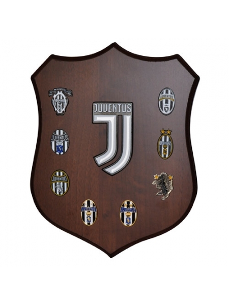 Crest in legno con marchi storici Juventus
