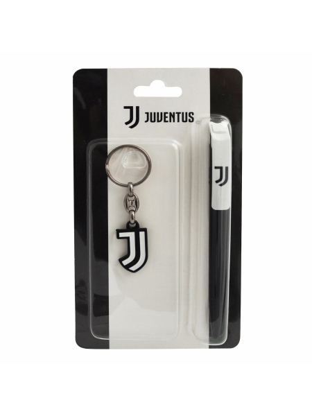 Set penna e portachiavi in blister logo ufficiale Juventus