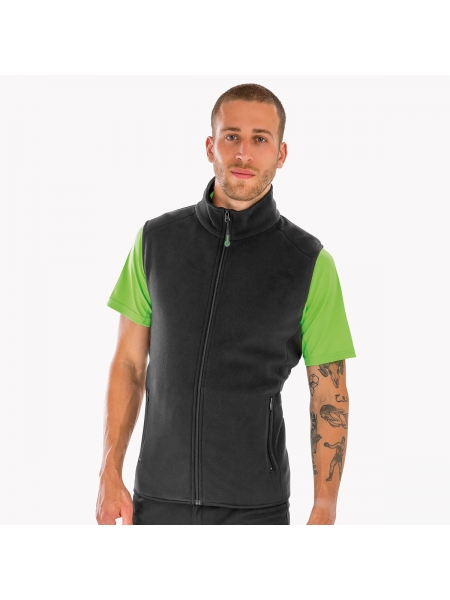 Gilet in pile con maglia fitta bodywarmer in poliestere riciclato Result