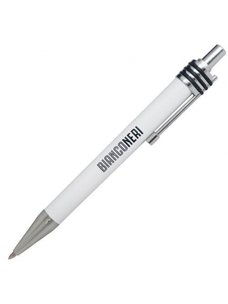 Penna in metallo con fusto bianco Bianconeri
