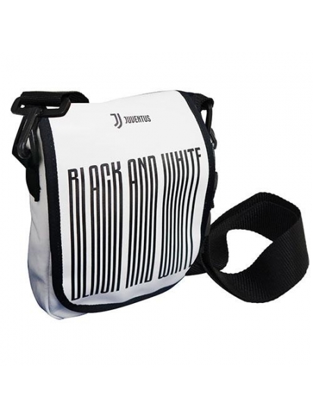 Borsa a tracolla in ecopelle Black and White Juventus