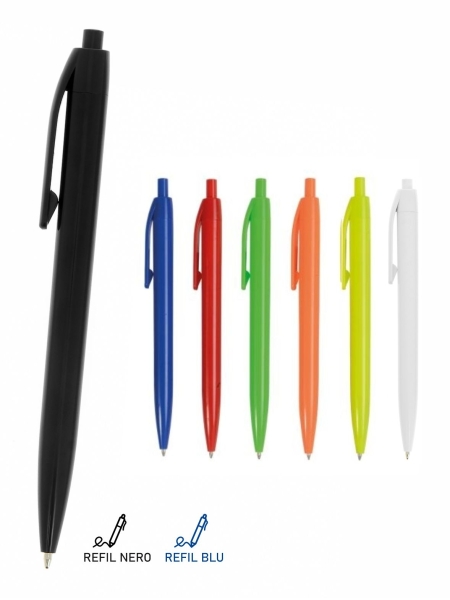 Penne gadget personalizzate a scatto colorate