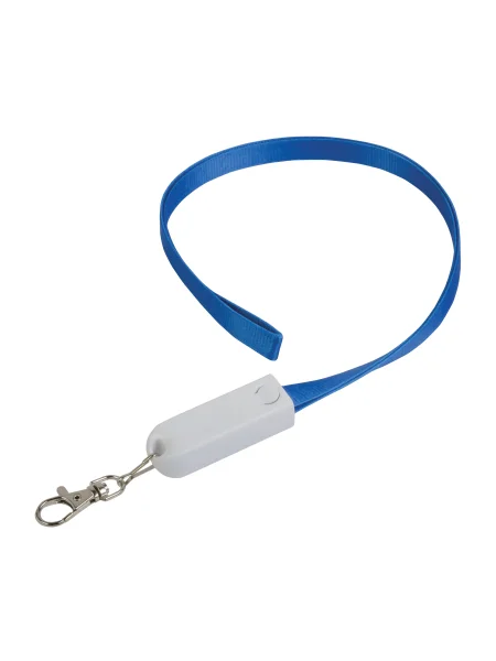 Nastro da collo con moschettone con funzione di cavo di ricarica