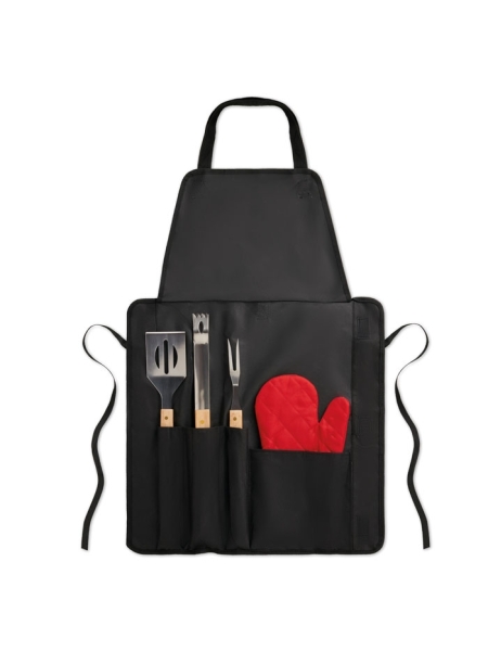 Grembiule barbecue con utensili personalizzato Donau East