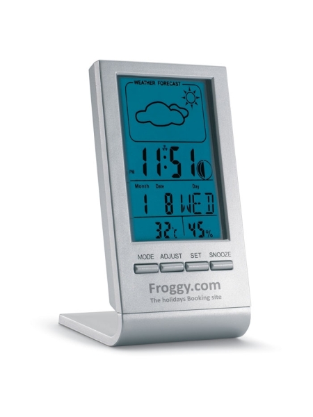 Stazione Meteo con Sensore Esterno, Stazione Meteorologica Wireless con  Sveglia, Stazioni Meteo Display a Colori con Allarme, Temperatura, Umidità