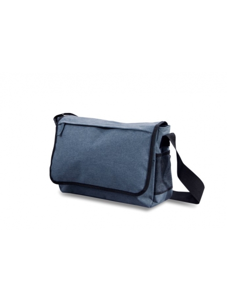 Tracolla in poliestere con finitura jeans cm. 38x29x12