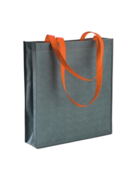 Shopper personalizzate in tnt laminato effetto jeans 36x40x9 cm