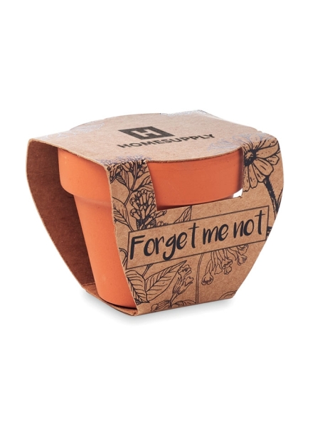 Vaso in terracotta con semi personalizzato Forget me Not