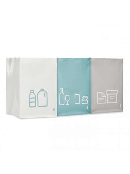Set di 3 shopper personalizzate in R-Pet 45x30x30 cm
