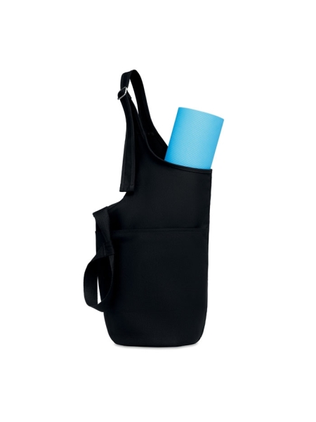 Borsa Per Tappetino Yoga Impermeabile - Con Tracolla Regolabile, Rete Traspirante, 90x30cm, Nero - Foto 4