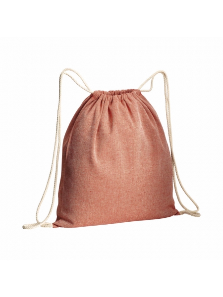 Zainetto in cotone riciclato 150 gr - 38x42 cm con chiusura a strozzo