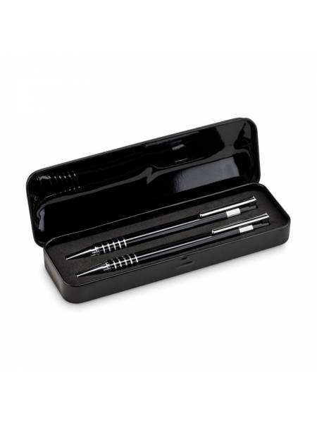 Set con penne personalizzate e matita in alluminio